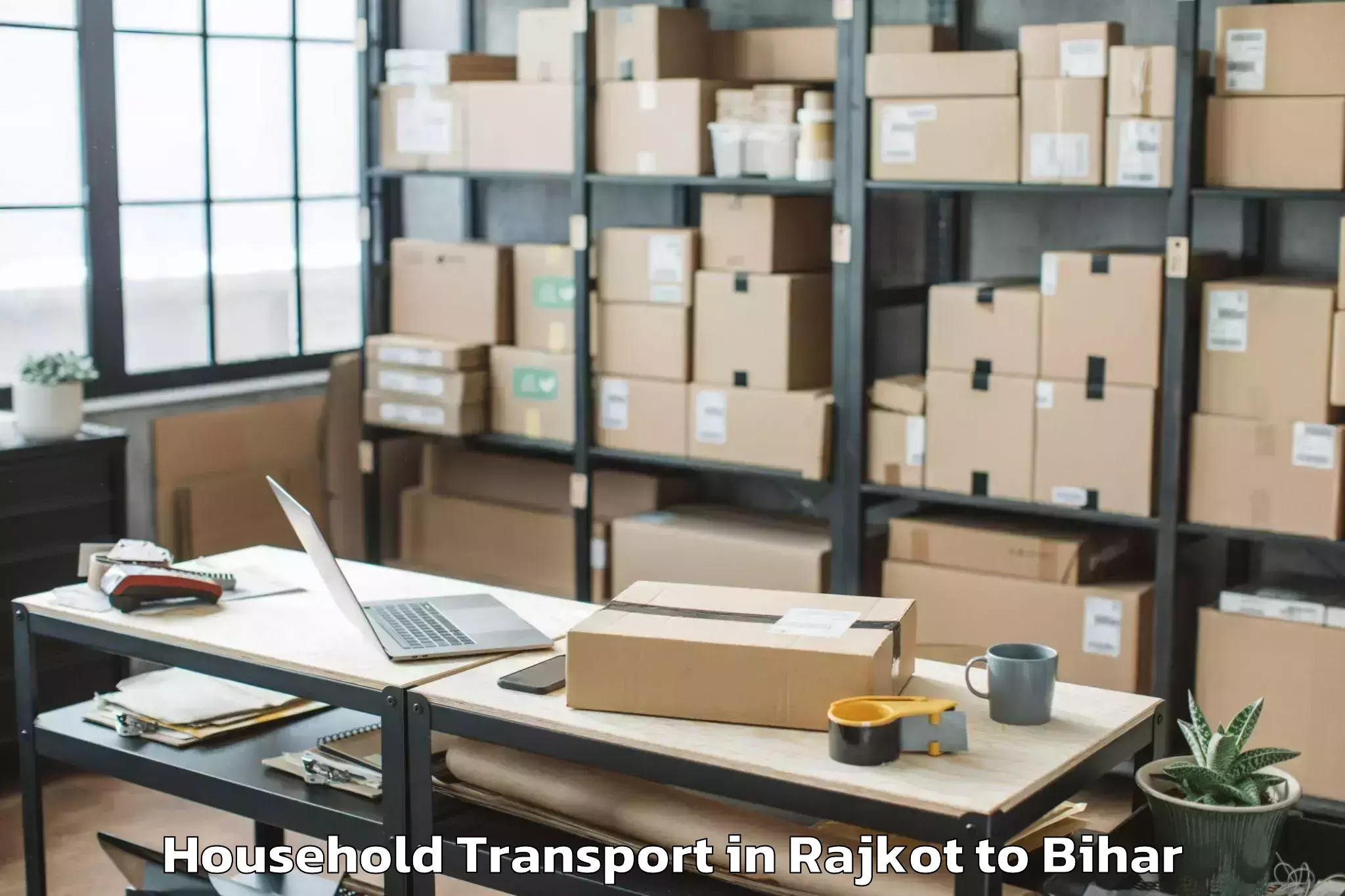 Book Rajkot to Kesariya Household Transport Online